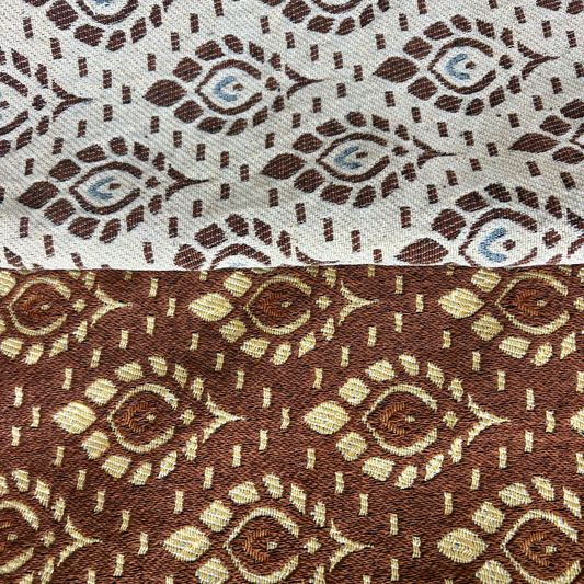 Chocolate Brown Folk Jacquard