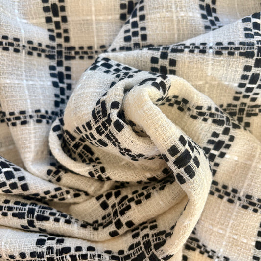 Cotton/Lycra/Wool Blend Check