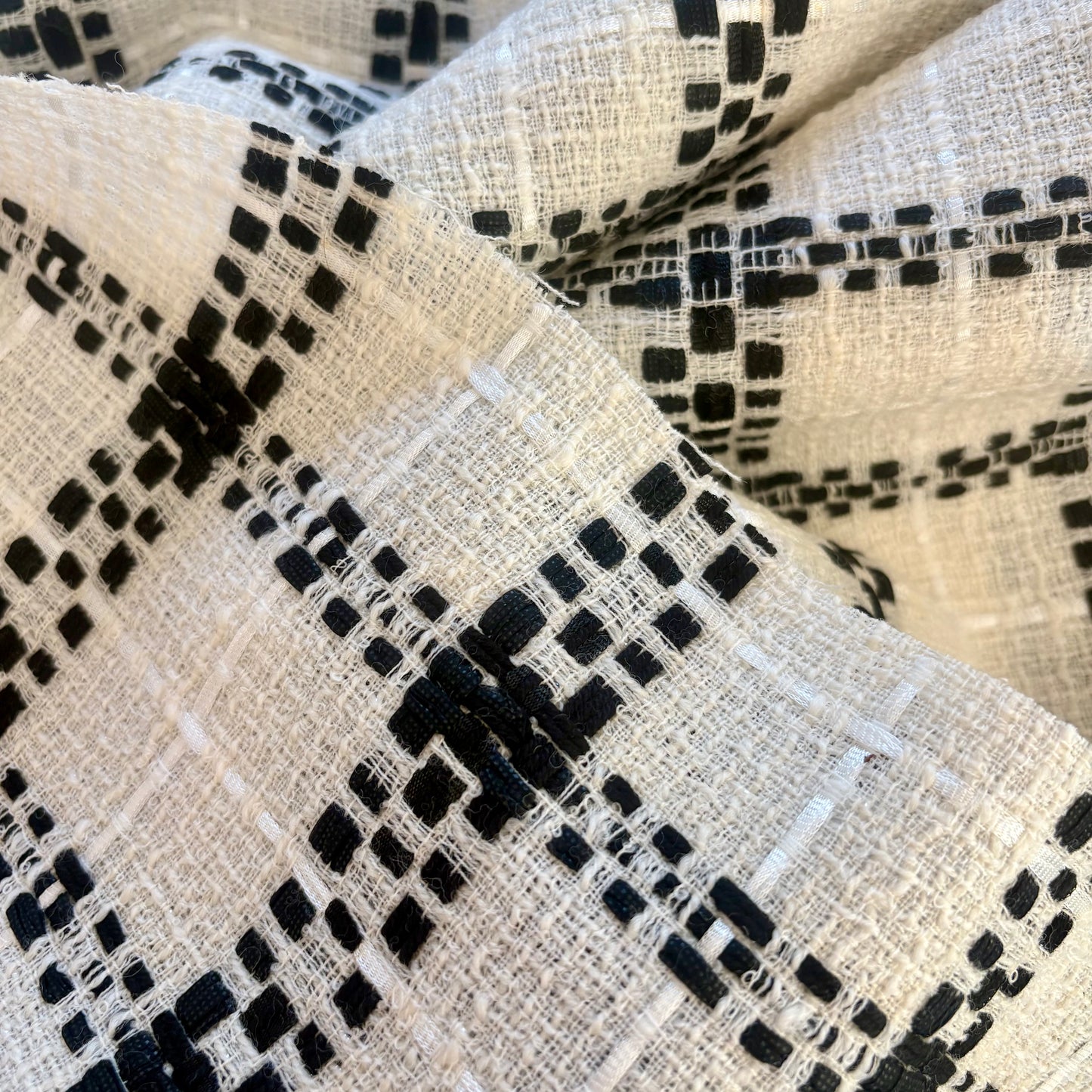 Cotton/Lycra/Wool Blend Check