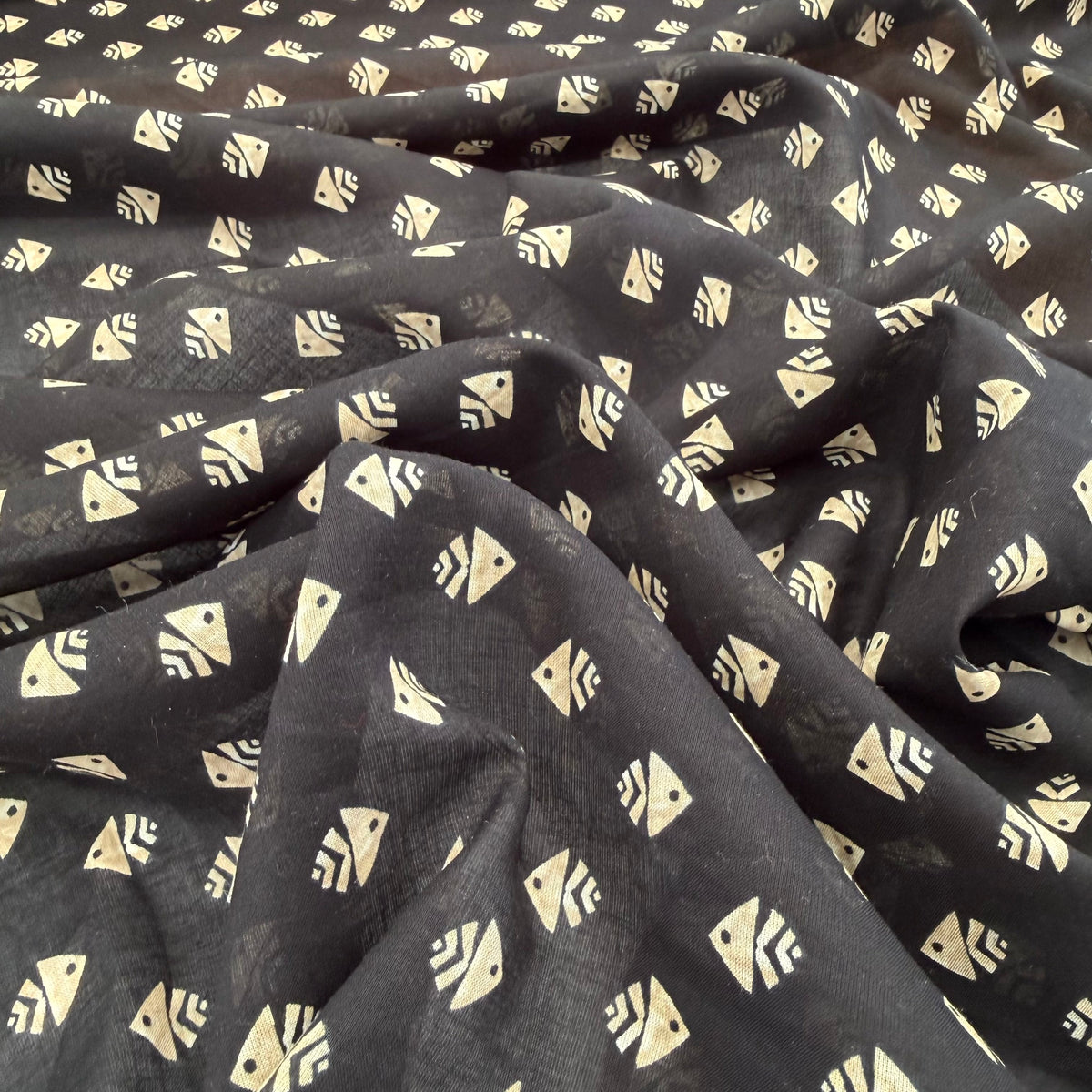 Fish Stamp Printed Cotton