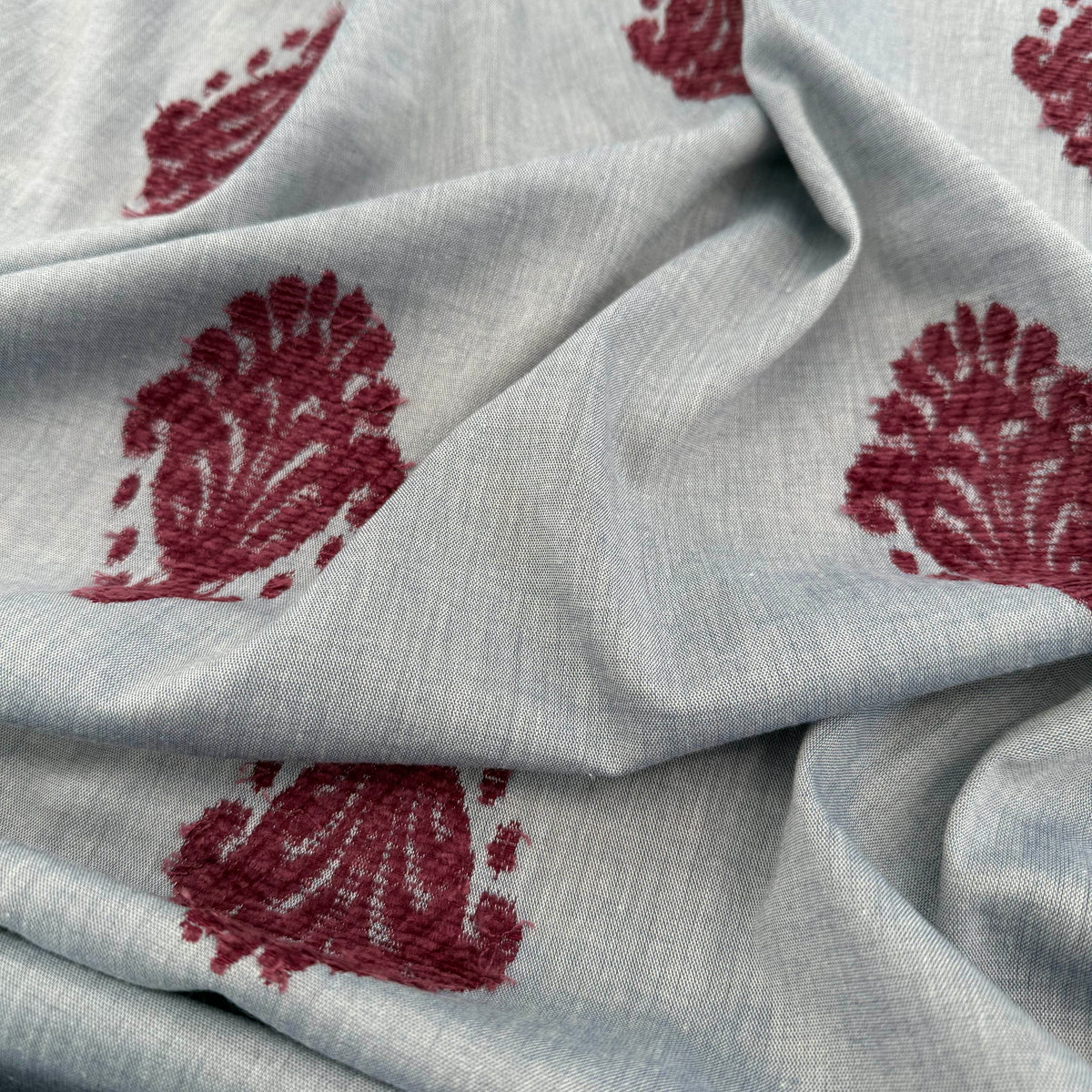 Flocked Paisley Cotton