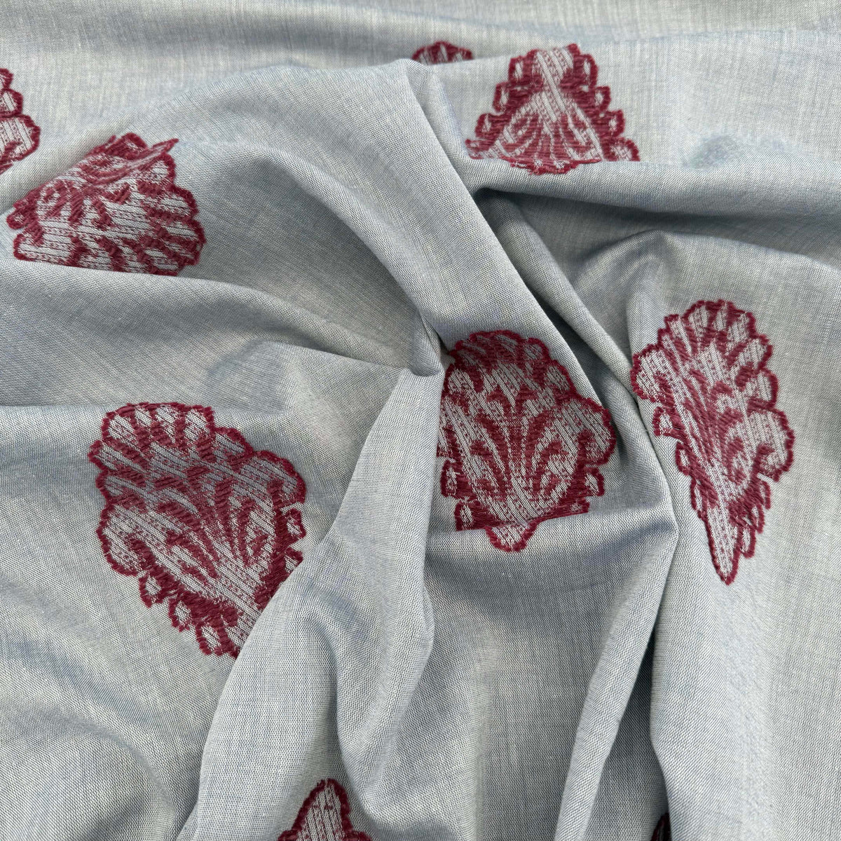 Flocked Paisley Cotton