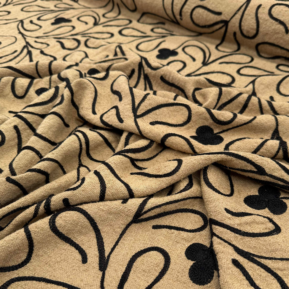 Heavy Embroidered Silk