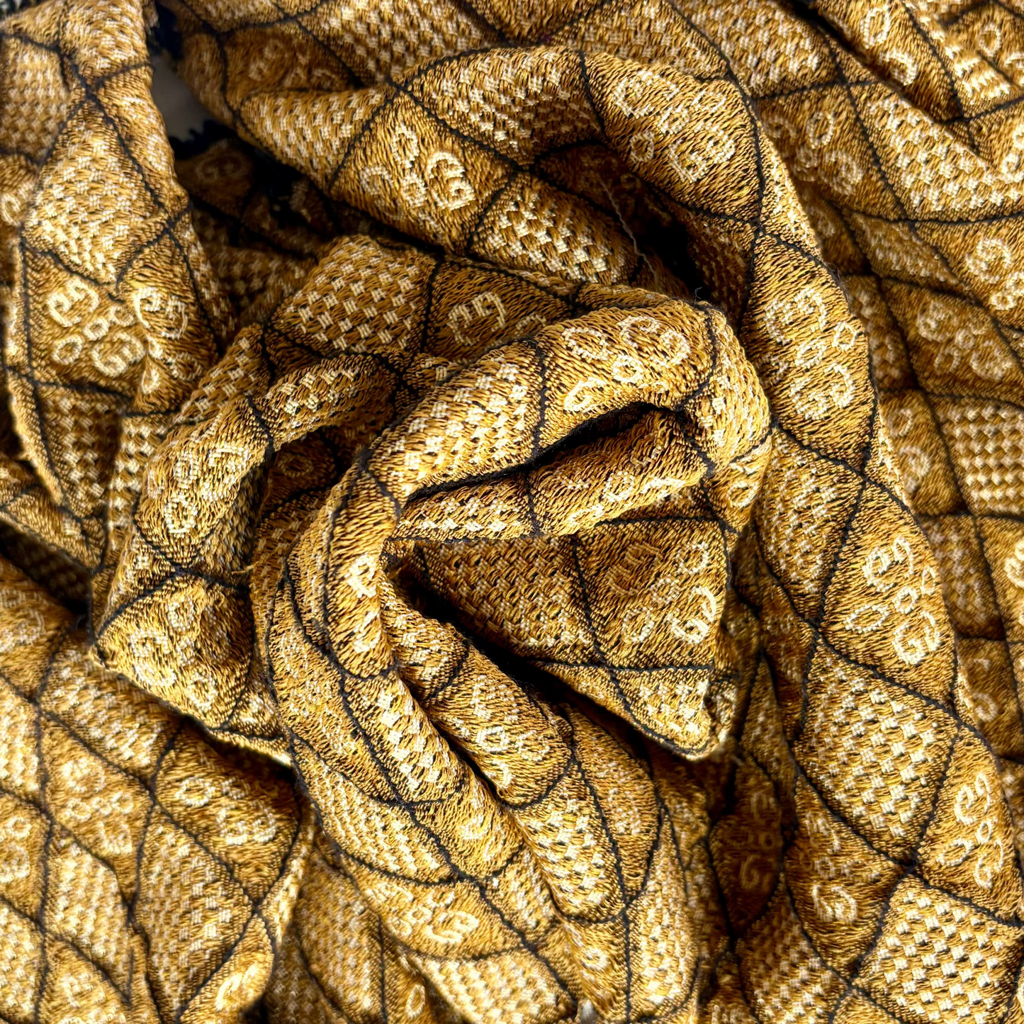 Golden Geometric Jacquard