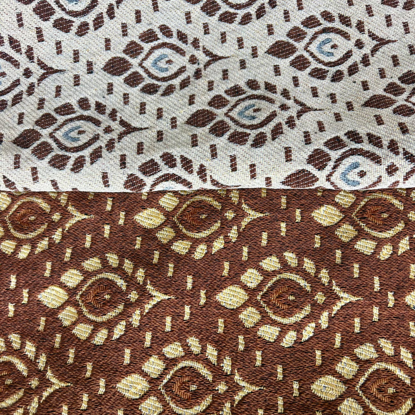 Chocolate Brown Folk Jacquard