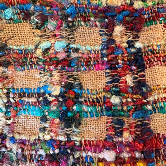Multicolour textured boucle weave