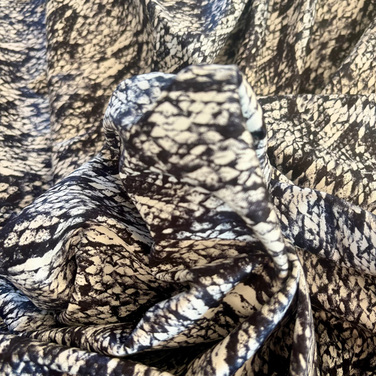 Snake print cotton blend