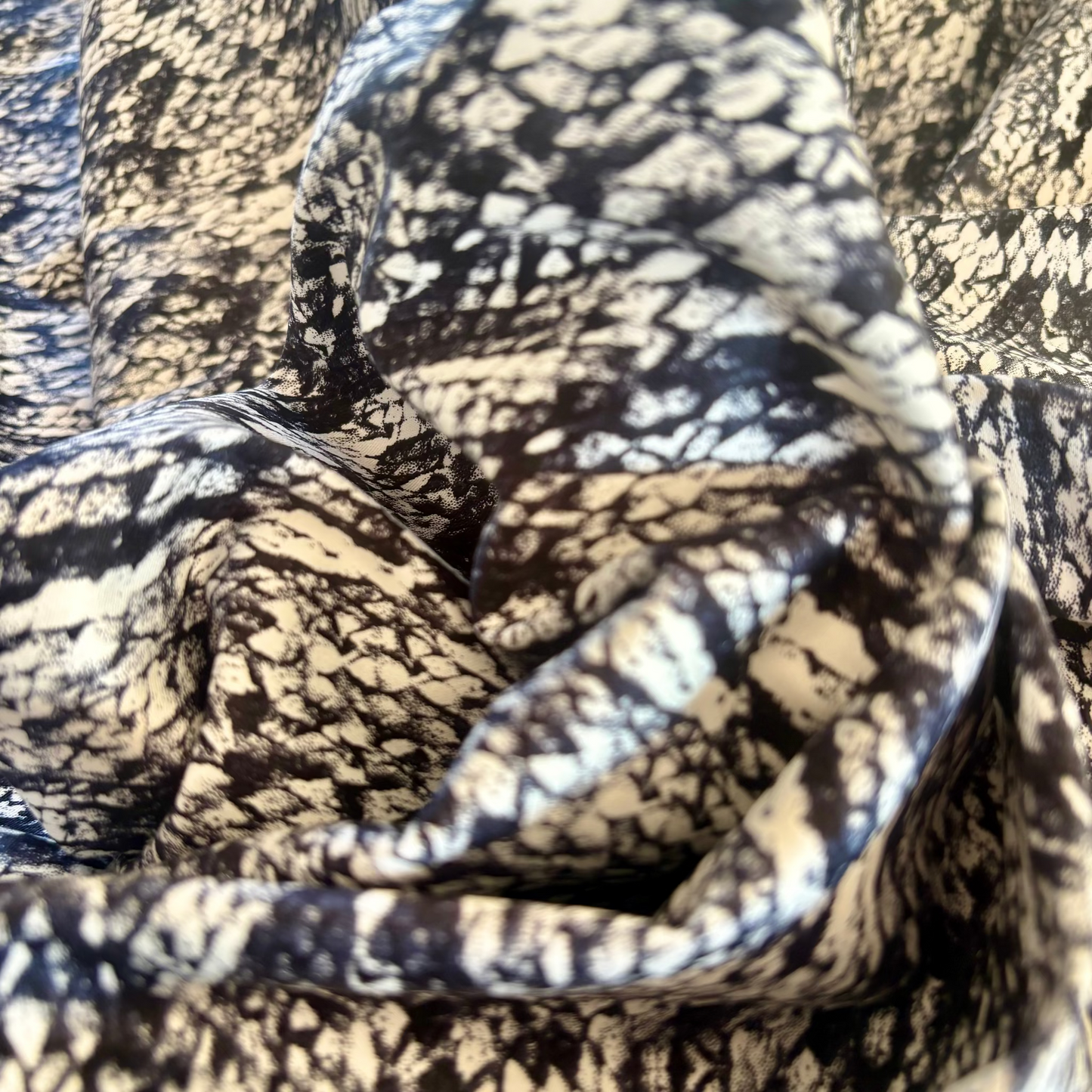 Snake print cotton blend