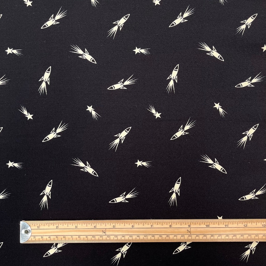 Rocket Print Viscose Crepe